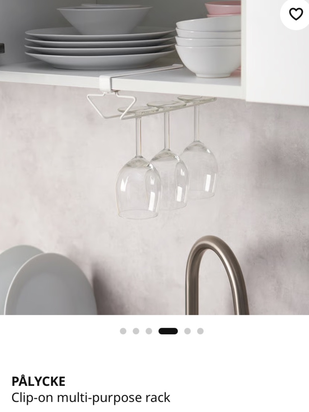 3/$10 Bundle - x4 PÅLYCKE Clip-On Multi-Purpose Rack in White